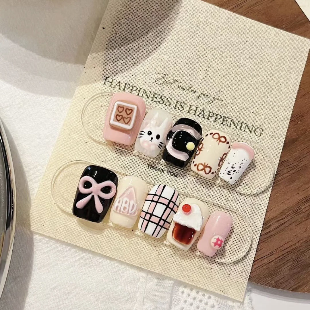 Artistic Nail Art Press-On Designs
