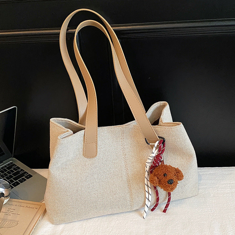 Elegant Structured Canvas Handbag