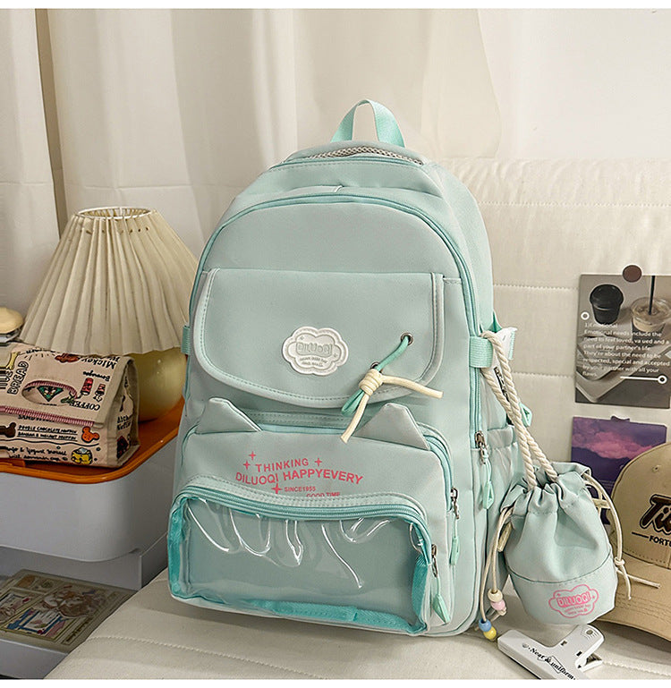 Cat-Designed Multi-Pocket School Backpack Stornfield