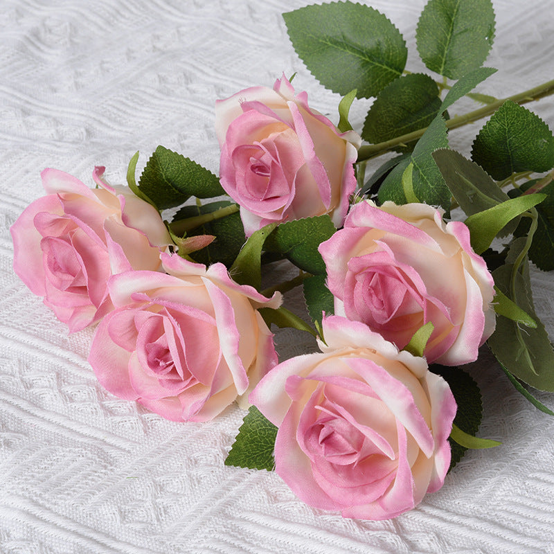 Realistic Silk Rose Decoration