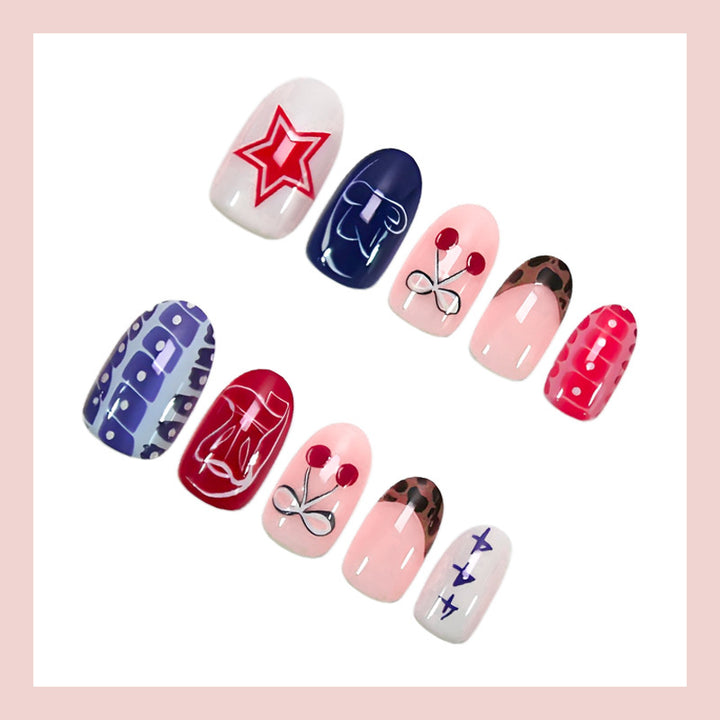 Nail art set with creative pattern mix Stornfield
