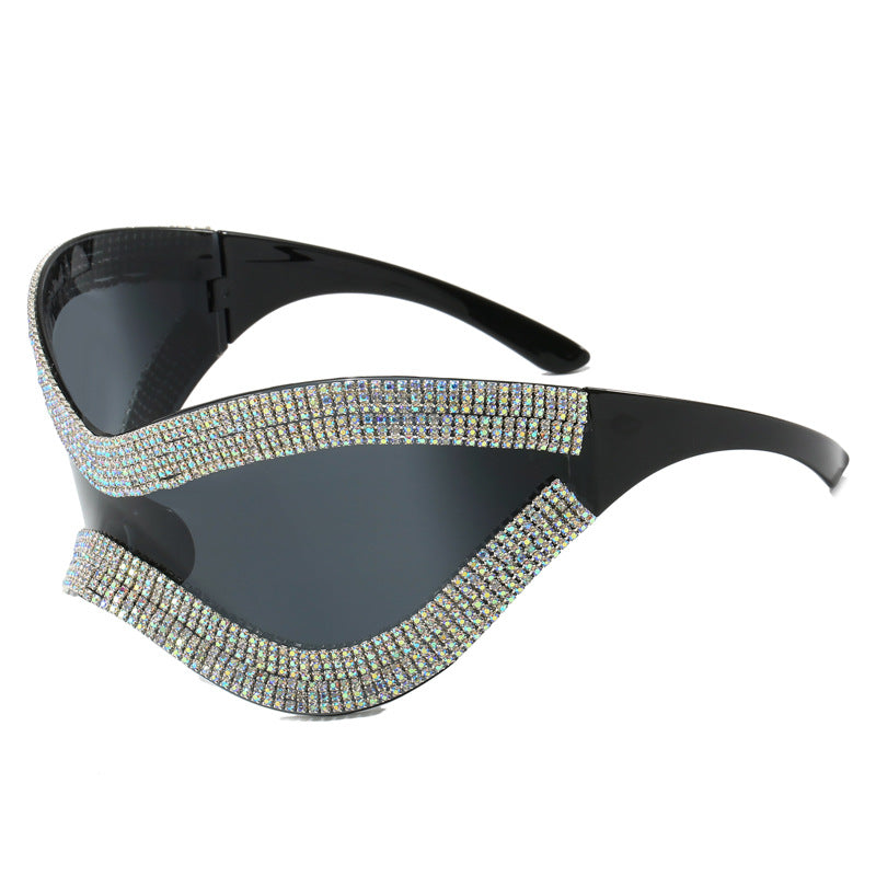 Ladies glamorous sunglasses with rhinestone-studded frame Stornfield
