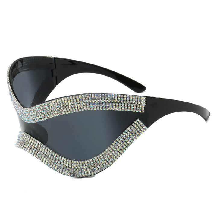 Ladies glamorous sunglasses with rhinestone-studded frame Stornfield