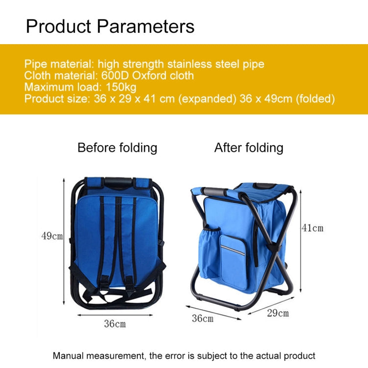 Stornfield | Portable Foldable Outdoor Lightweight Camping Chair Fishing Chair Beach Stainless Steel Tube Folding Chair with Cooler Bag (Green)