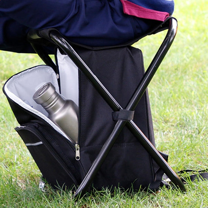 Stornfield | Portable Foldable Outdoor Lightweight Camping Chair Fishing Chair Beach Stainless Steel Tube Folding Chair with Cooler Bag (Green)