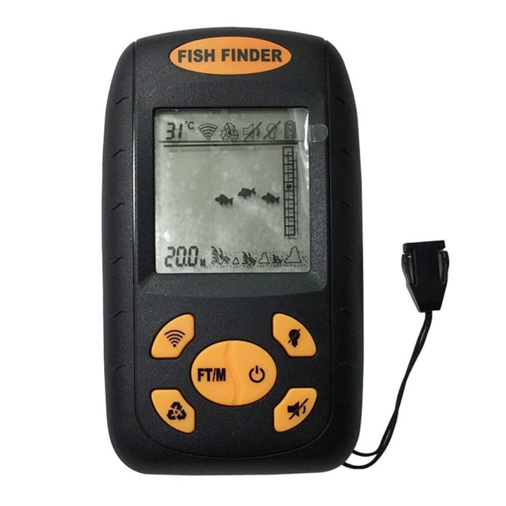 Stornfield | Portable Ultrasonic Fish Finder, Depth and Water Temperature Detector with Wired Sonar Sensor and LCD Display