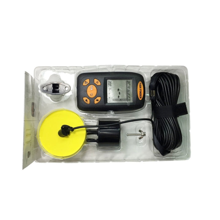 Stornfield | Portable Ultrasonic Fish Finder, Depth and Water Temperature Detector with Wired Sonar Sensor and LCD Display