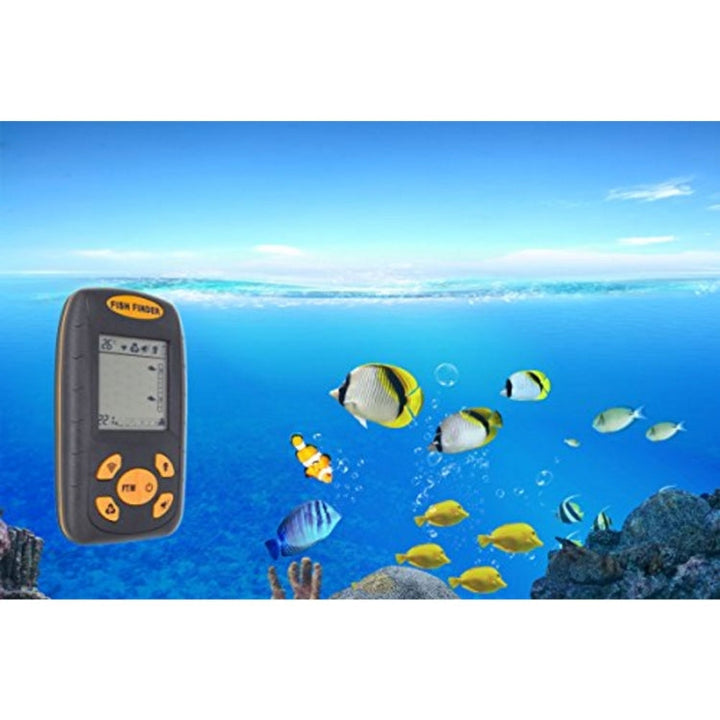 Stornfield | Portable Ultrasonic Fish Finder, Depth and Water Temperature Detector with Wired Sonar Sensor and LCD Display