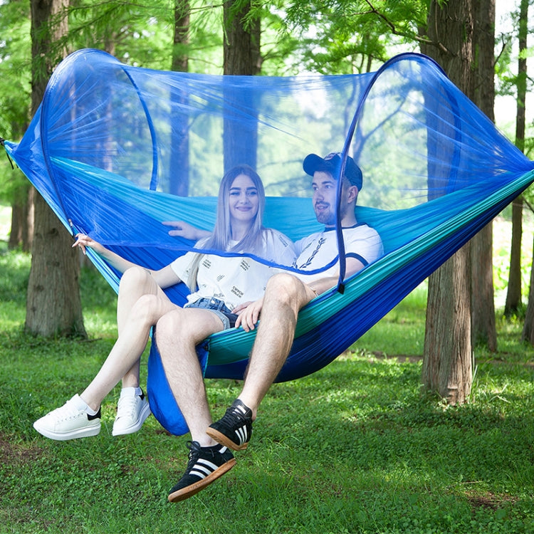Stornfield | Fully Automatic Portable Nylon Parachute Hammock for Outdoor Camping with Mosquito Nets, Size: 290 x 140 cm (Army Green)
