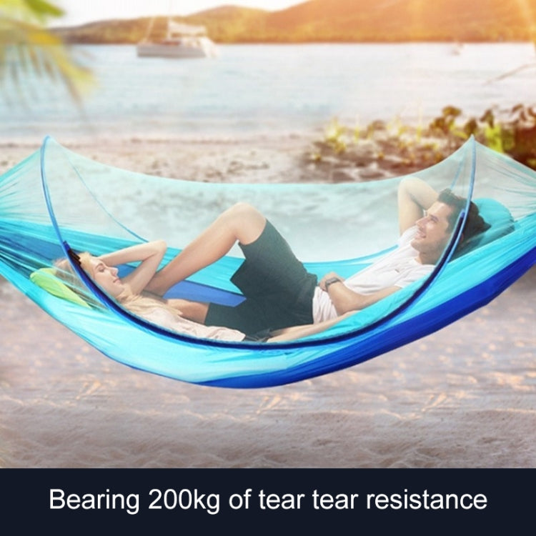 Stornfield | Fully Automatic Portable Nylon Parachute Hammock for Outdoor Camping with Mosquito Nets, Size: 290 x 140 cm (Army Green)