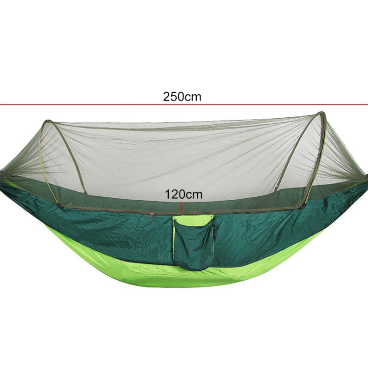 Stornfield | Fully Automatic Outdoor Camping Hammock with Mosquito Net, Nylon, Size: 250 x 120cm (Olive Green)