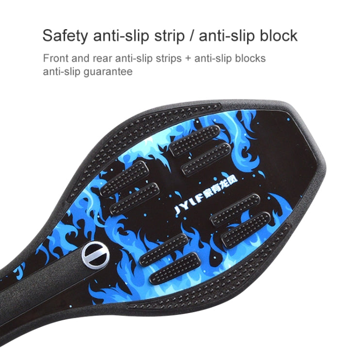 Stornfield | Two-Wheeled Skateboard with Vulkan Pattern, Light-Up Wheel, Vitality Board (Black)