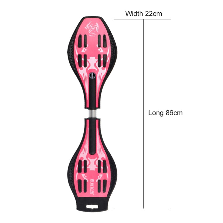 Stornfield | Fashion Volcano Pattern Two-Wheeled Skateboard with Luminous Vitality Wheels (Pink)