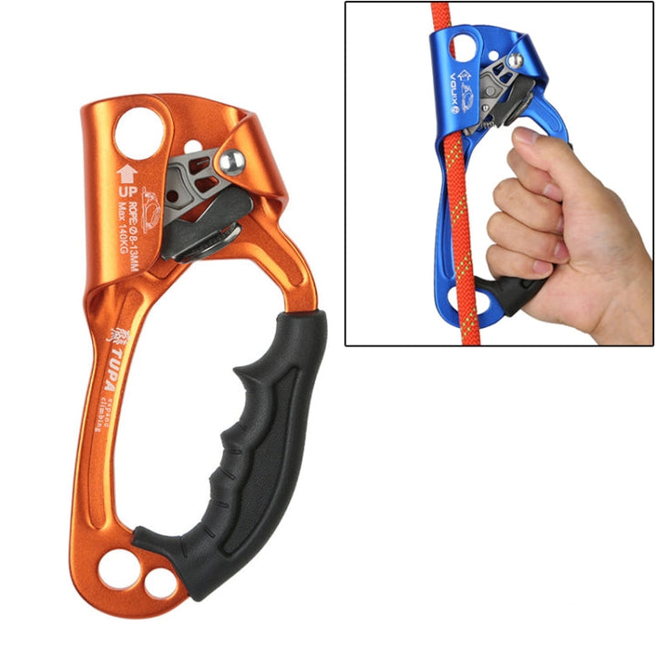 Stornfield | XINDA TP-8606 Manual Anti-Fall Rope Grab for Outdoor Work, for 8-12mm Diameter Rope, Straight (Orange)