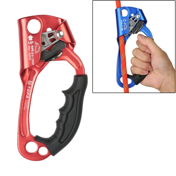 Stornfield | XINDA TP-8606 Manual Anti-Fall Rope Grab for Outdoor Climbing, for 8-12mm Diameter Rope Right (Red)