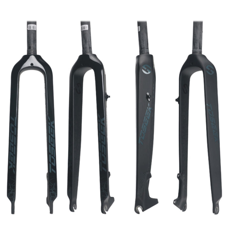 Stornfield | TOSEEK Ultralight Full Carbon Mountain Bike Fork 26 Inch 385mm Straight Tube Disc Brake (Black)