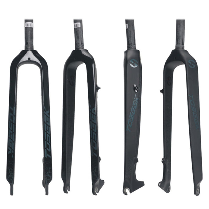 Stornfield | TOSEEK Ultralight Full Carbon Mountain Bike Fork 26 Inch 385mm Straight Tube Disc Brake (Black)