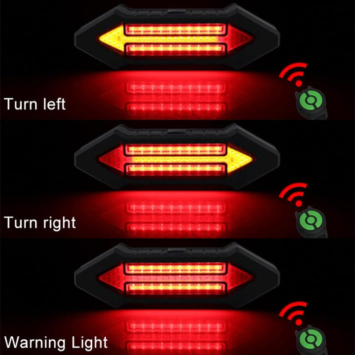 Stornfield | Wireless Remote Control Smart Bicycle Tail Light Flashing Warning Light