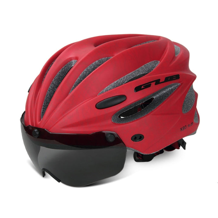 Stornfield | GUB K80 Plus Bicycle Helmet with Visor and Goggles (Red)
