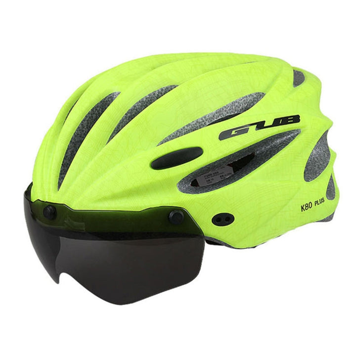Stornfield | GUB K80 Plus Bike Helmet with Visor and Goggles (Fluorescent Green)