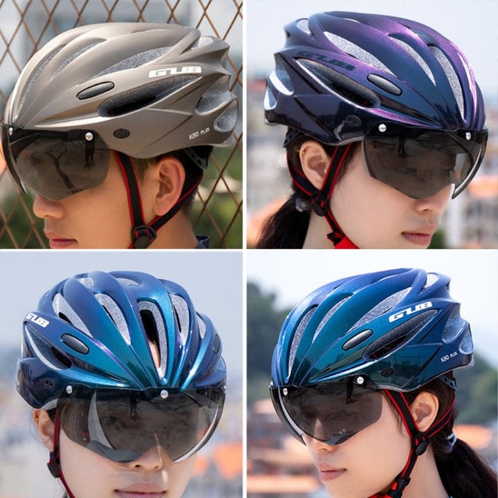Stornfield | GUB K80 Plus Bicycle Helmet with Visor and Goggles (White)