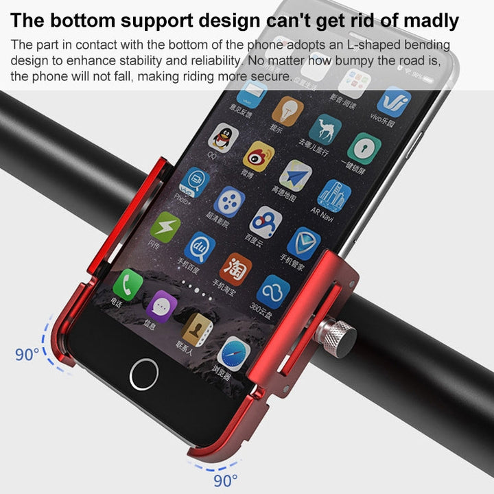 Stornfield | GUB P30 Aluminum Bicycle Phone Holder (Black)