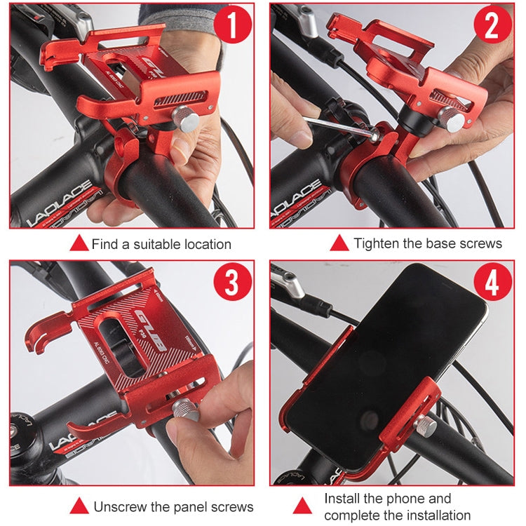 Stornfield | GUB P30 Aluminum Bicycle Phone Holder (Black)