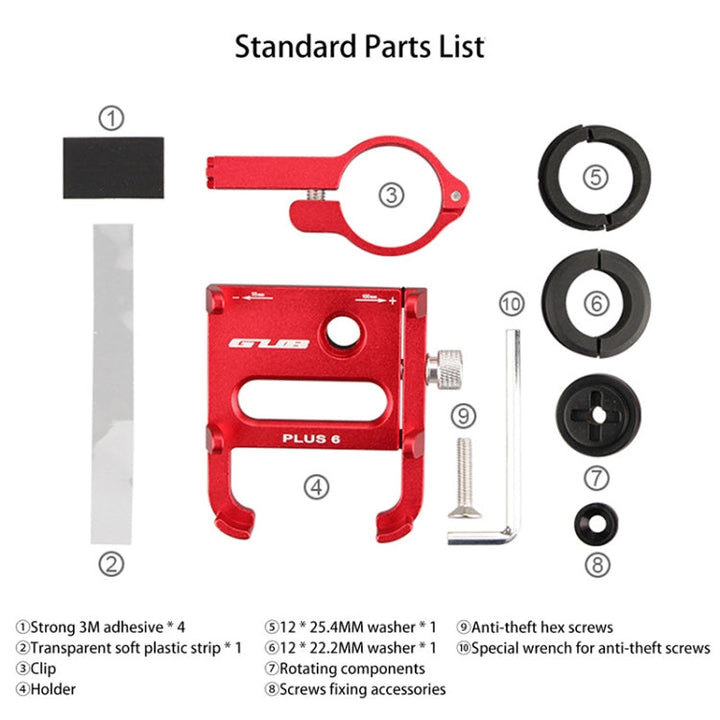 Stornfield | GUB Plus 6 Aluminum Alloy Phone Holder MTB (Titanium Color)