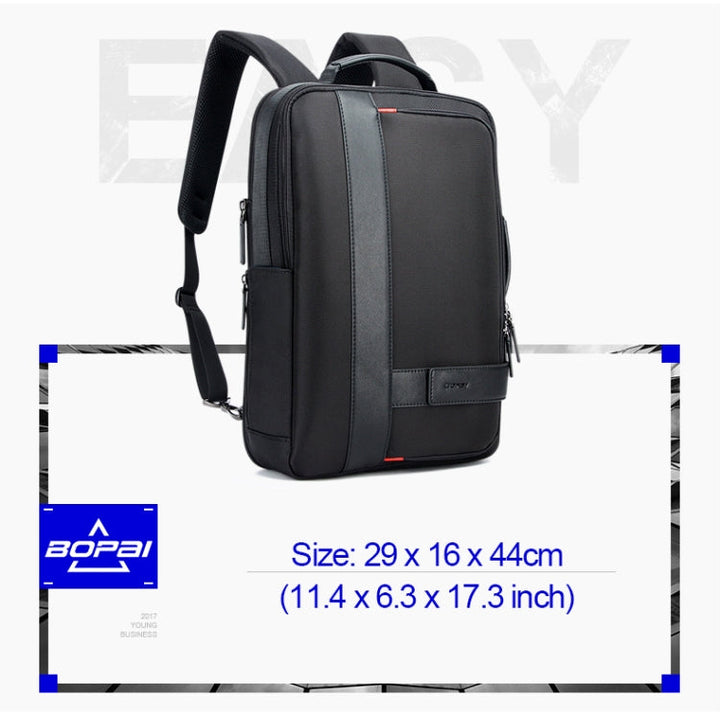 Stornfield | Bopai 751-006561 Large Capacity Breathable Casual Business Backpack with External USB Port, Size: 29 x 16 x 44 cm (Black)
