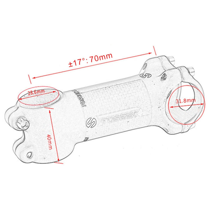 Stornfield | TOSEEK Street Mountain Bike Ultra-Light Stem Riser, Size: 17 Degree, 70mm (Matte)