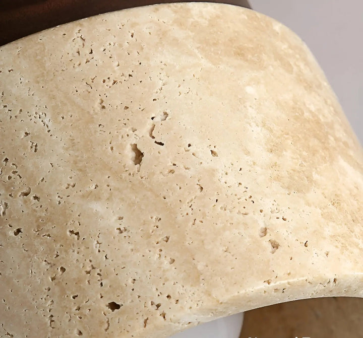 Rustic Travertine Ceiling Lamp - TravaGlow | Stornfield