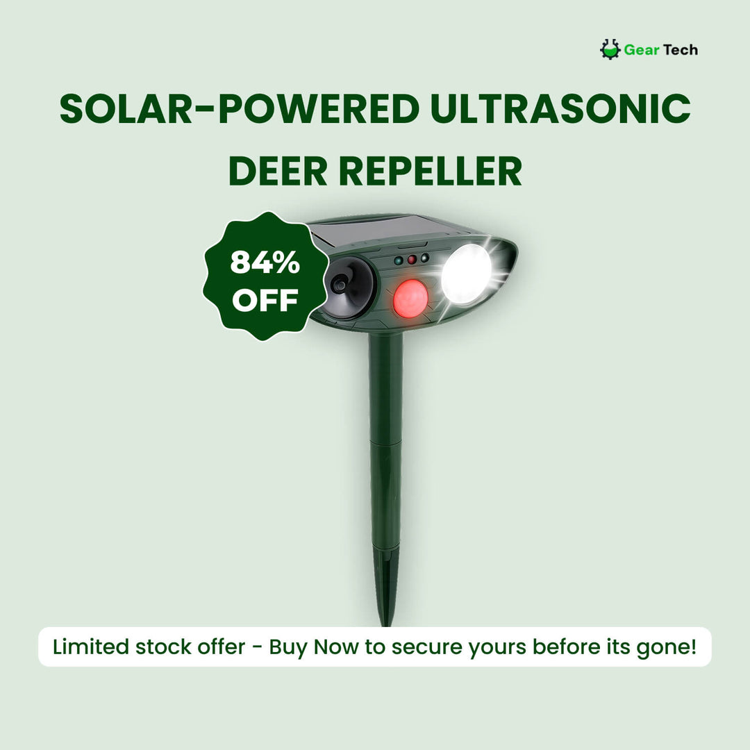 Stornfield | Solar-Powered Ultrasonic Deer Repeller - Effective Deer Deterrent for Gardens & Yards in 48 Hours