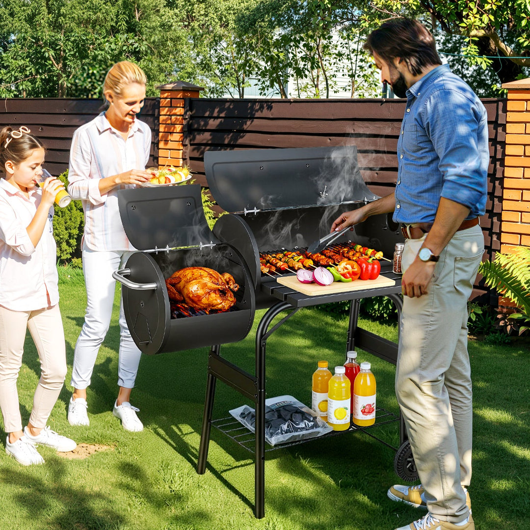 Offset Smoker Charcoal Grill with Side Firebox BBQ | Stornfield