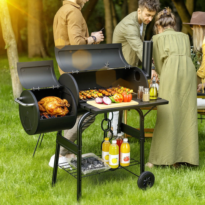 Offset Smoker Charcoal Grill with Side Firebox BBQ | Stornfield