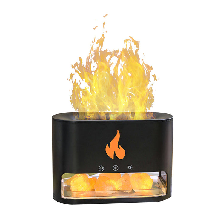 Vaporizer with crystal salt stone fire