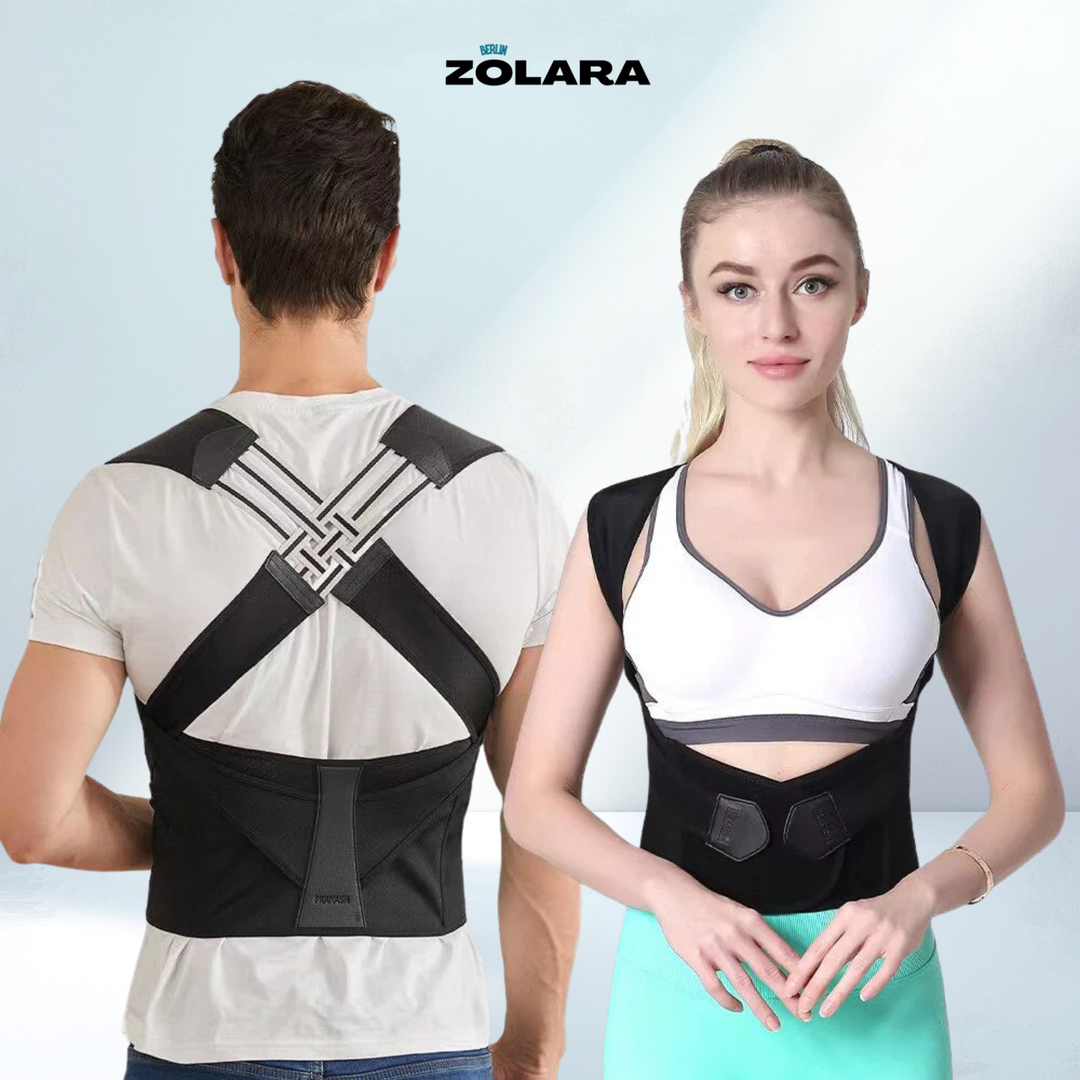 HealthPost 3-in-1 Back Posture Corrector | Adjustable Back Support for Office, Sports & Everyday | Upper & Lower Back | Stornfield