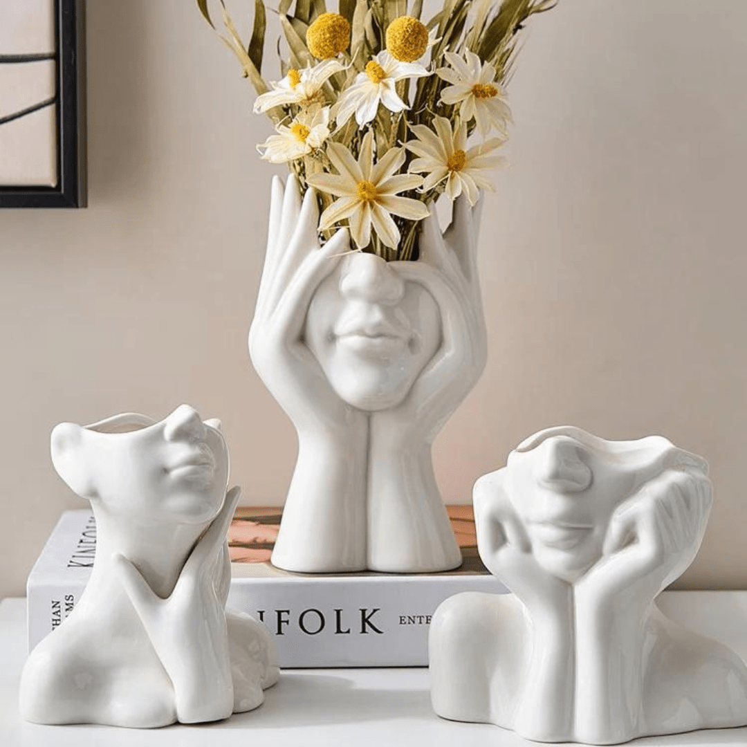 "Unique and Modern Ceramic Vase, Decorative Flower Vase for Living Room and Office" | Stornfield