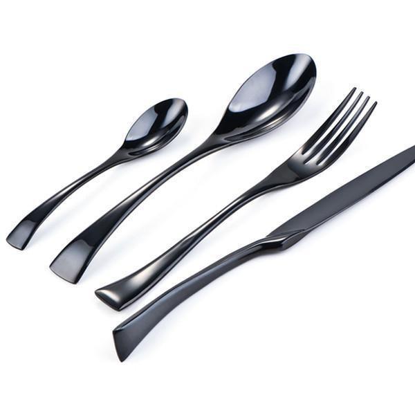 Onyx Jet Black Silverware Set | Stornfield