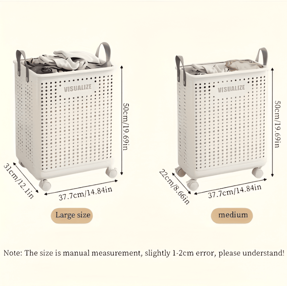RollEase CollapsiStornfielde Laundry Basket – With Wheels, Compact & DuraStornfielde for Easy Transportation | Stornfield