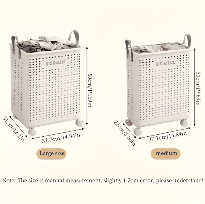 RollEase CollapsiStornfielde Laundry Basket – With Wheels, Compact & DuraStornfielde for Easy Transportation | Stornfield