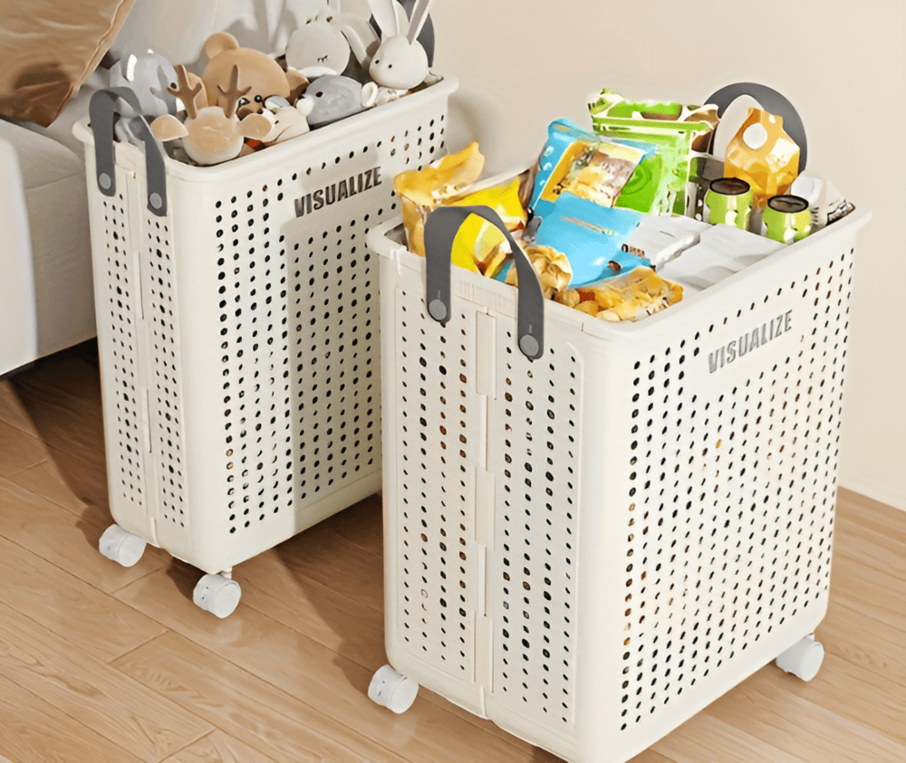 RollEase CollapsiStornfielde Laundry Basket – With Wheels, Compact & DuraStornfielde for Easy Transportation | Stornfield