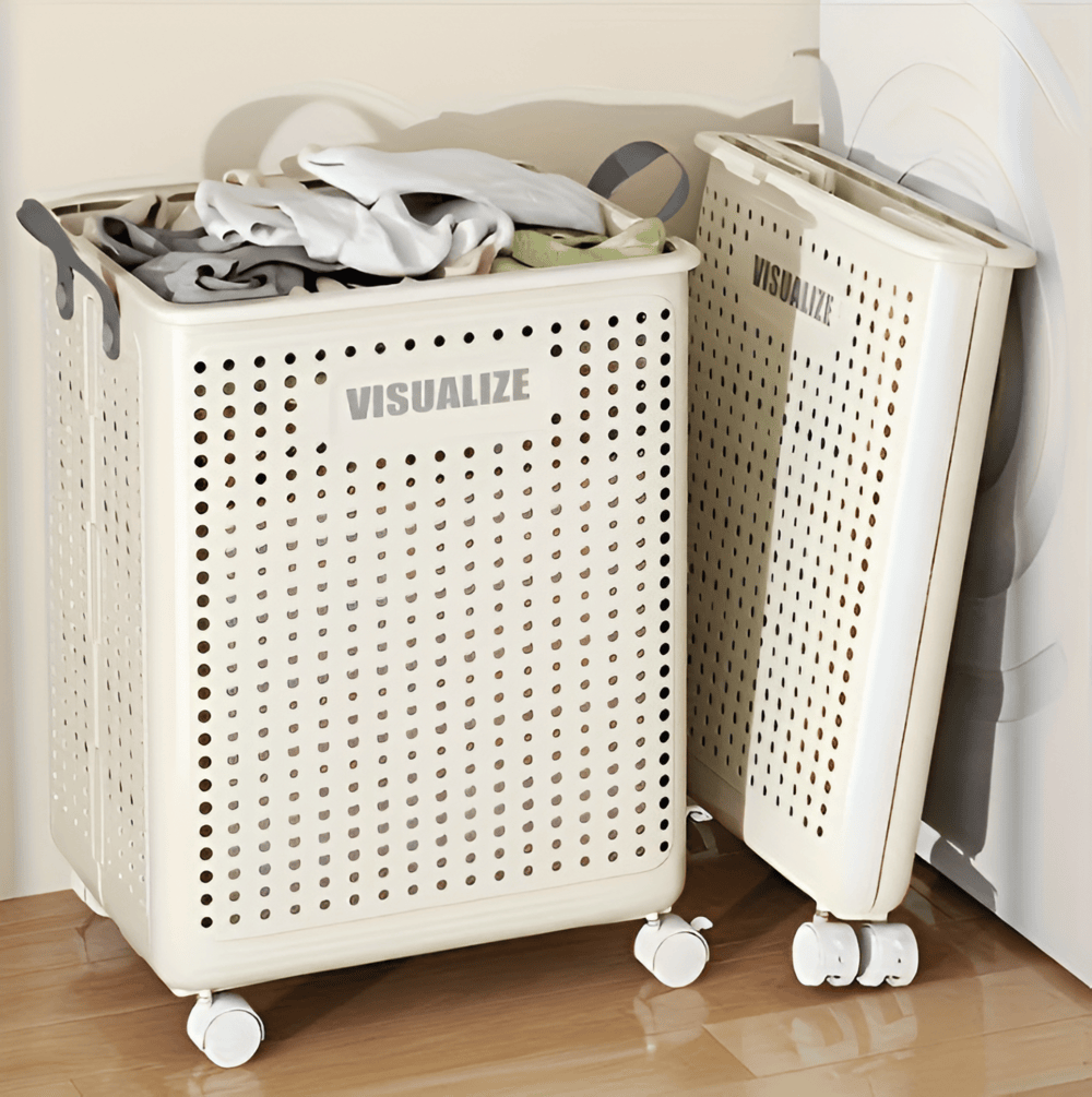 RollEase CollapsiStornfielde Laundry Basket – With Wheels, Compact & DuraStornfielde for Easy Transportation | Stornfield