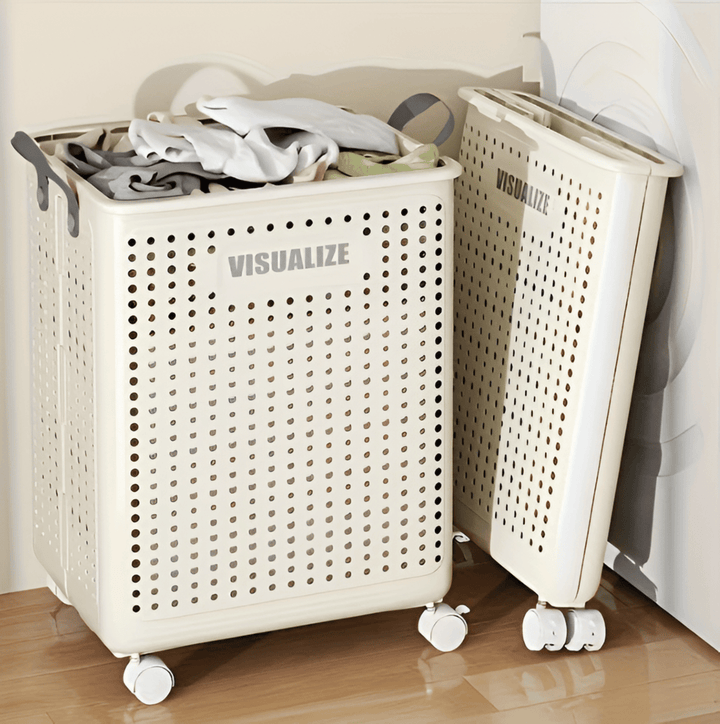 RollEase CollapsiStornfielde Laundry Basket – With Wheels, Compact & DuraStornfielde for Easy Transportation | Stornfield