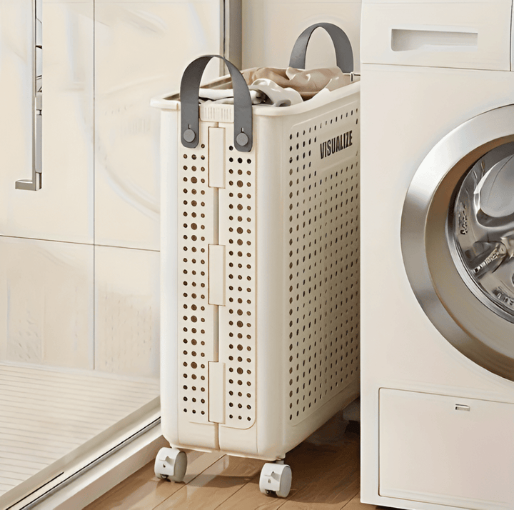 RollEase CollapsiStornfielde Laundry Basket – With Wheels, Compact & DuraStornfielde for Easy Transportation | Stornfield