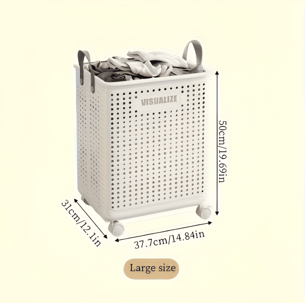 RollEase CollapsiStornfielde Laundry Basket – With Wheels, Compact & DuraStornfielde for Easy Transportation | Stornfield