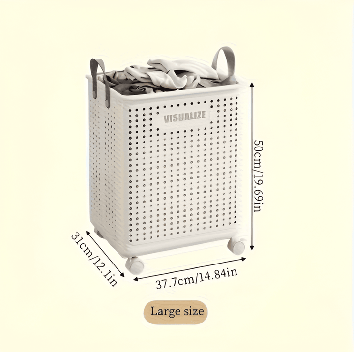 RollEase CollapsiStornfielde Laundry Basket – With Wheels, Compact & DuraStornfielde for Easy Transportation | Stornfield