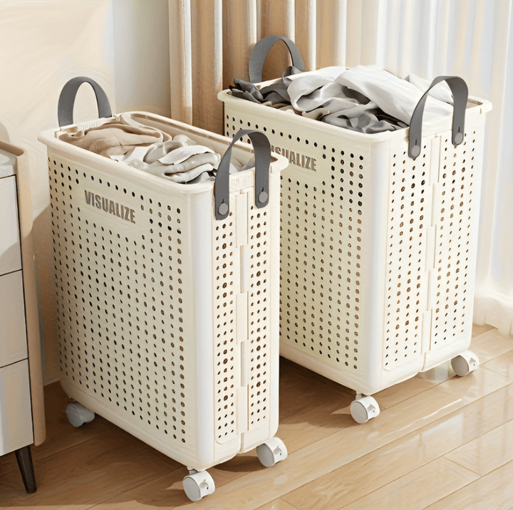 RollEase CollapsiStornfielde Laundry Basket – With Wheels, Compact & DuraStornfielde for Easy Transportation | Stornfield