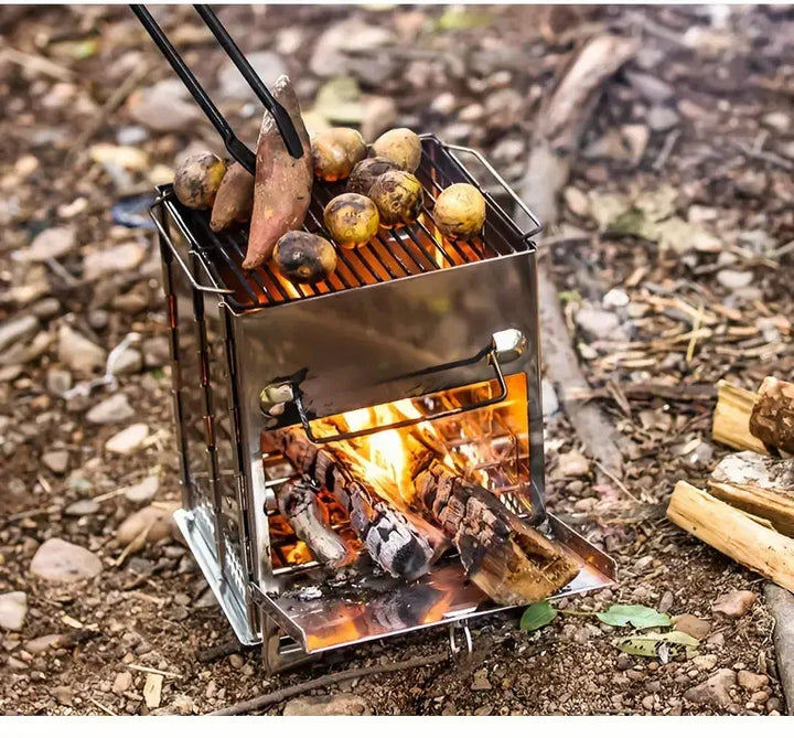 FirePower Compact – PortaStornfielde Stainless Steel Wood Stove for Outdoor Activities | Stornfield