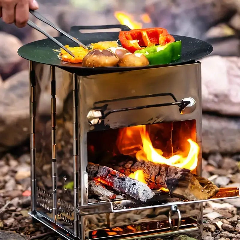 FirePower Compact – PortaStornfielde Stainless Steel Wood Stove for Outdoor Activities | Stornfield