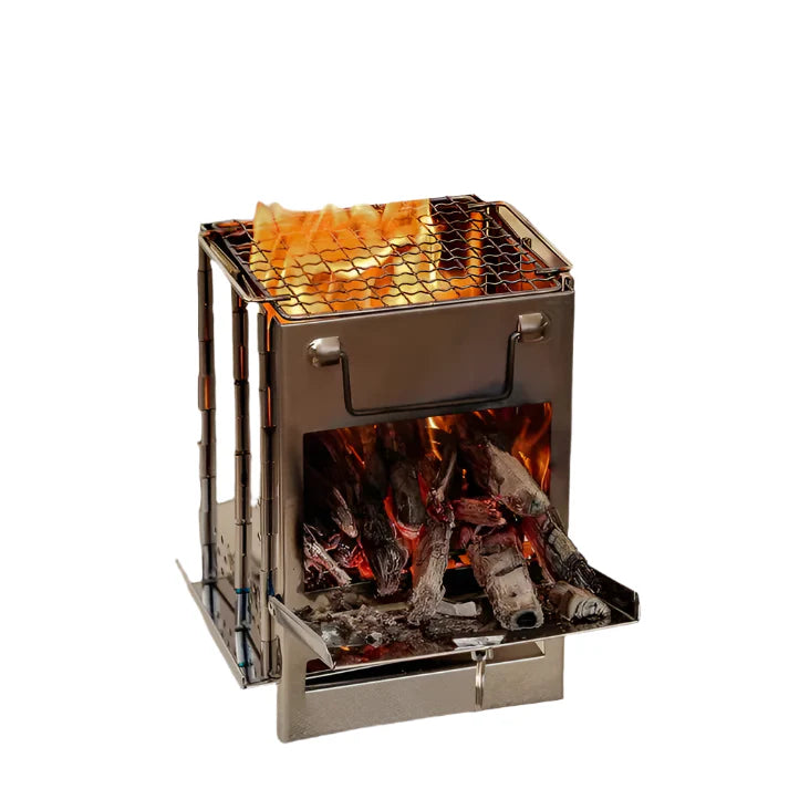 FirePower Compact – PortaStornfielde Stainless Steel Wood Stove for Outdoor Activities | Stornfield